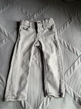 Kids Light Gray Slim Straight Jeans